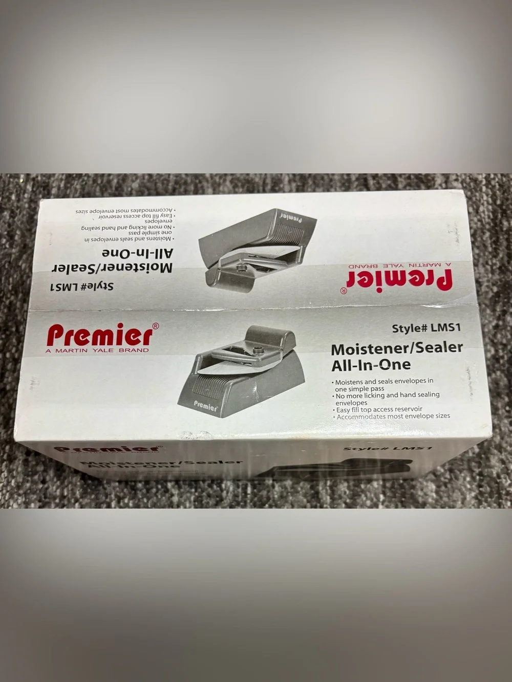Premier Black Envelope Moistener Sealer office mailing equipment, manual use,